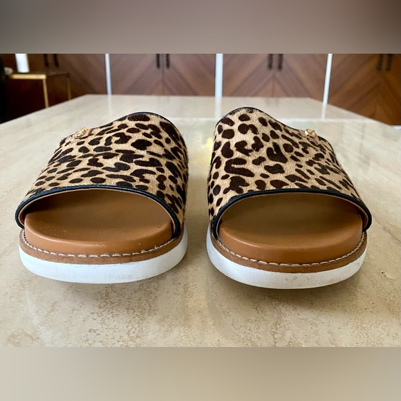 COLE HAAN ZERO GRAND Slip-On Sandal | Ocelot Leather Calf Hair | Size 6 - Picture 9 of 11